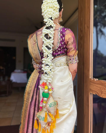 bridal flower choti for instant ready to wedding party function Hair Extension
