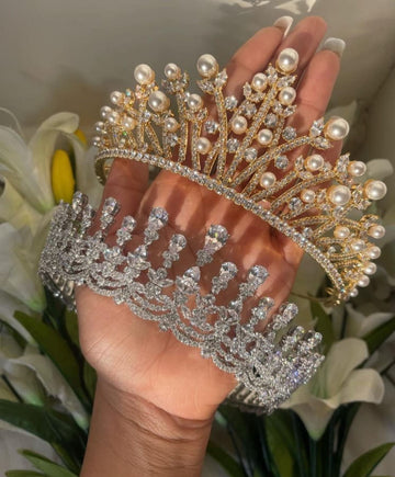 Minmin Luxury Queen Crown for Women Girls,