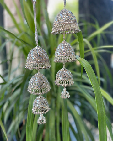 Elegant Silver Jhumki Kalira Set