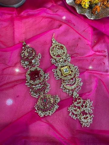 Blush Pink Real Kundan Earrings