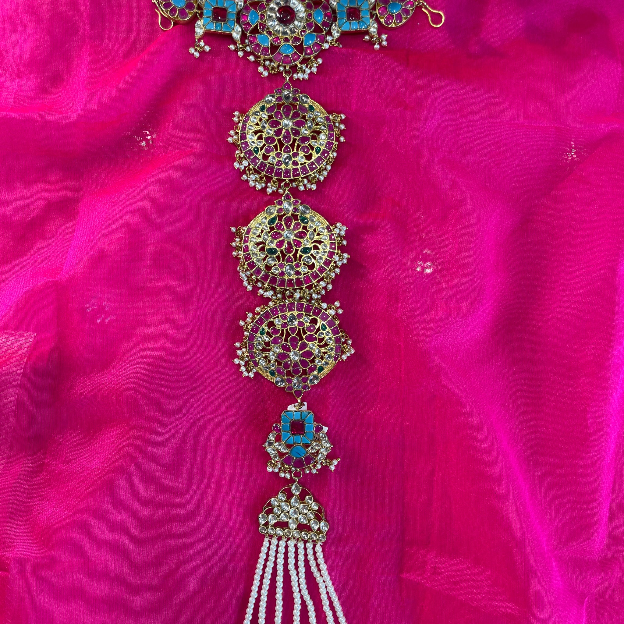 Kundan Polki Hair Braid