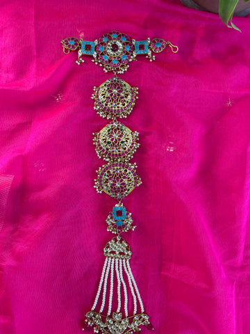 Kundan Polki Hair Braid