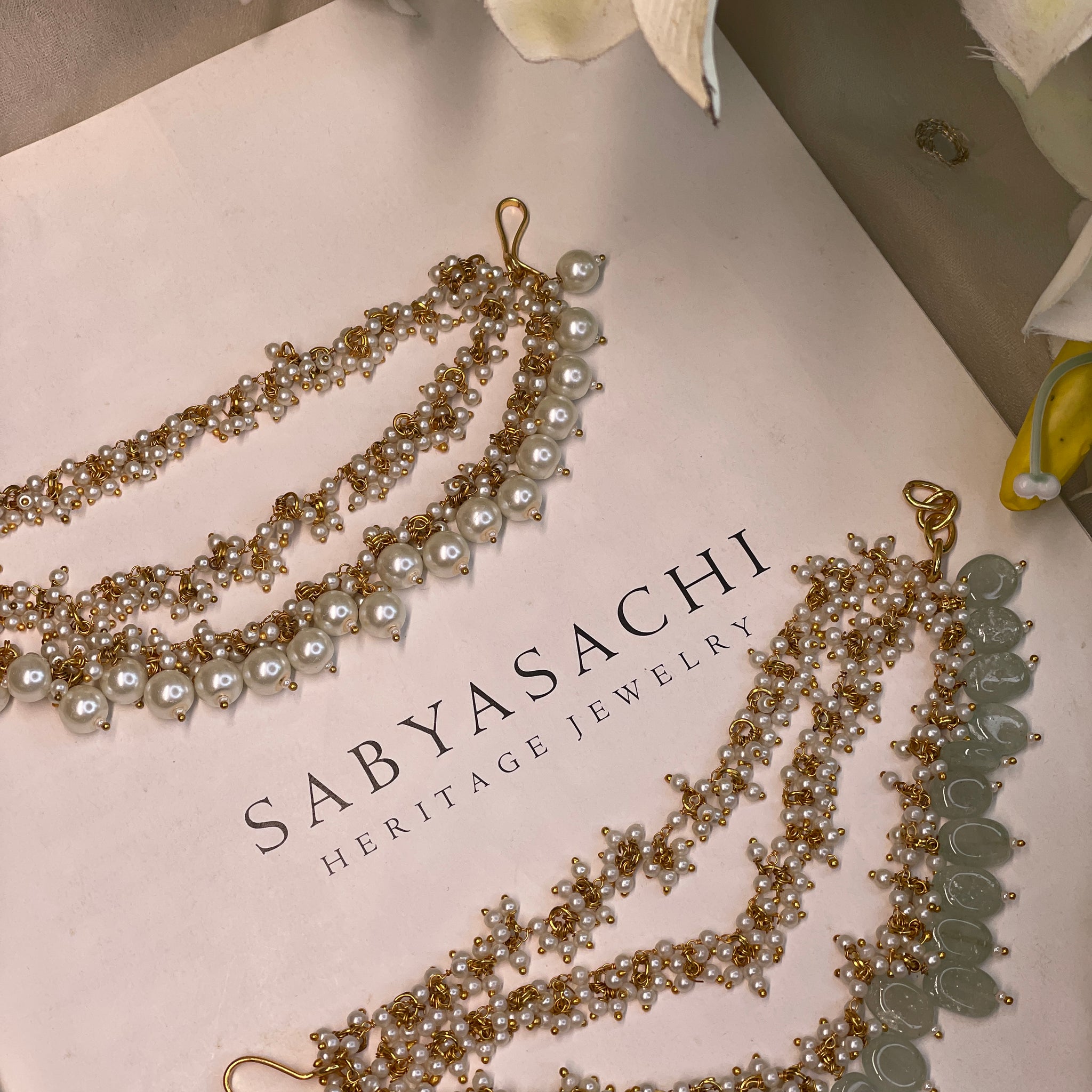 Pearl Studded Pachi Kundan Earchains