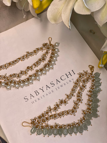 Pearl Studded Pachi Kundan Earchains