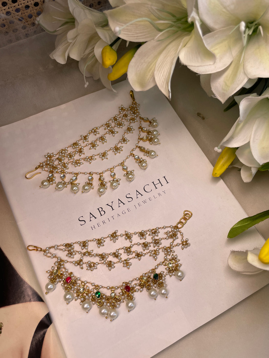 Pachi Kundan Earchain