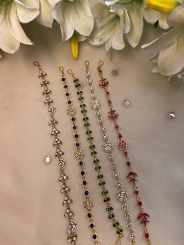 CZ matilu with ruby and emerald stones beautiful design