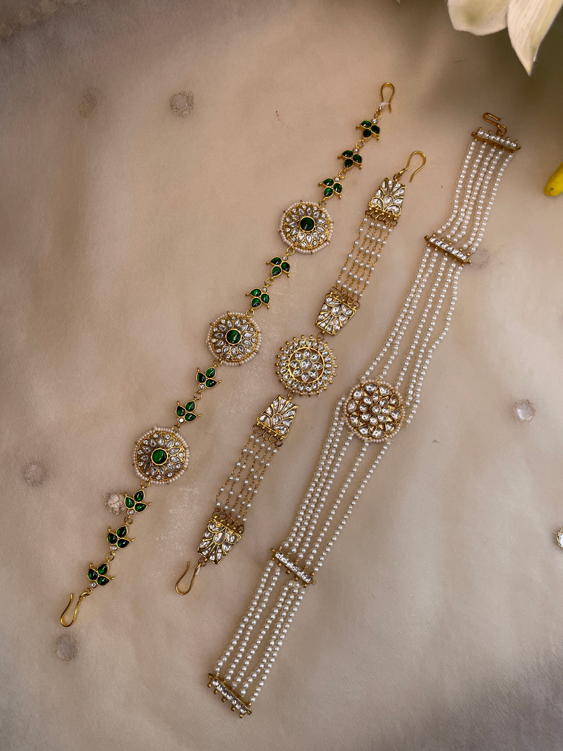 Gold Plated Jadau Kundan Sheeshphool