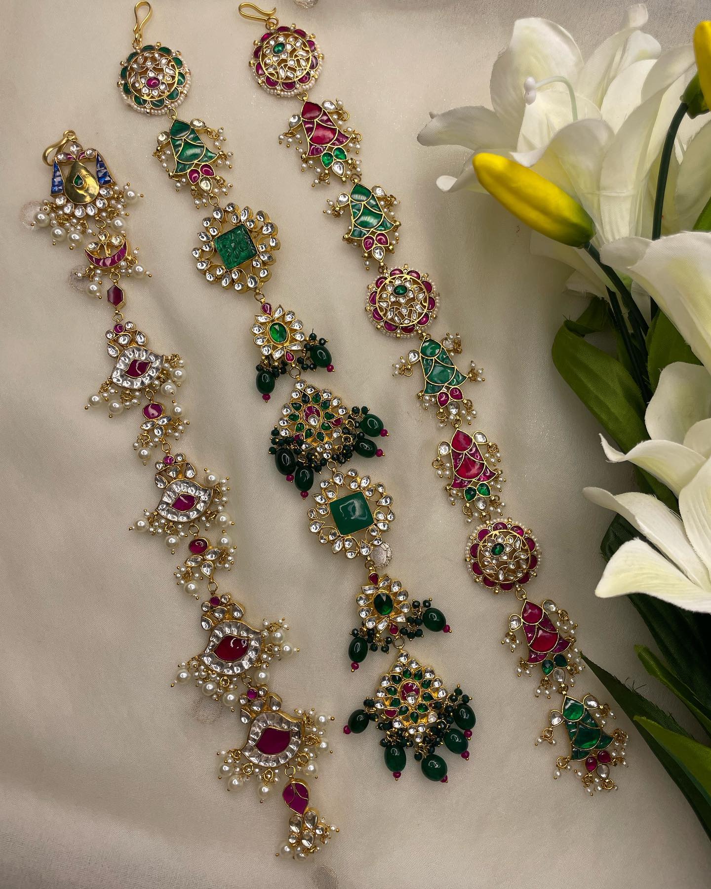 Matilu with pearls gold for women bridal