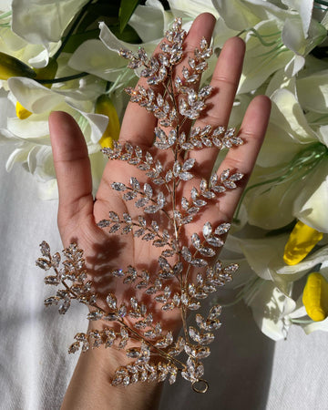 Nablus crystal gold headband