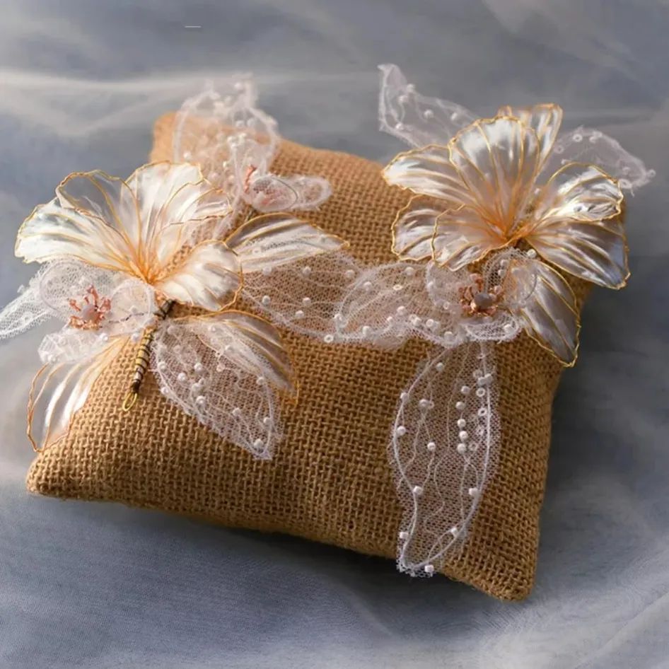 Gold Crystal Flower Laurel Leaf Wedding Hair Vine
