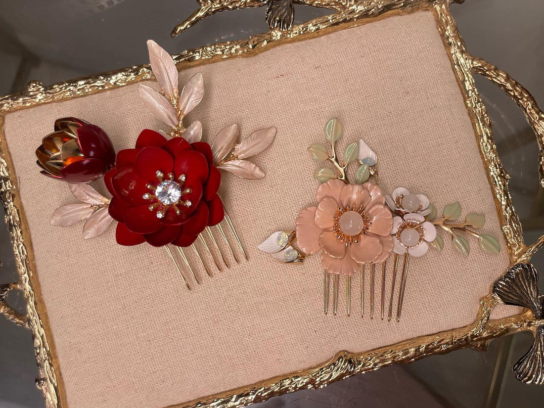 Coral flower crown