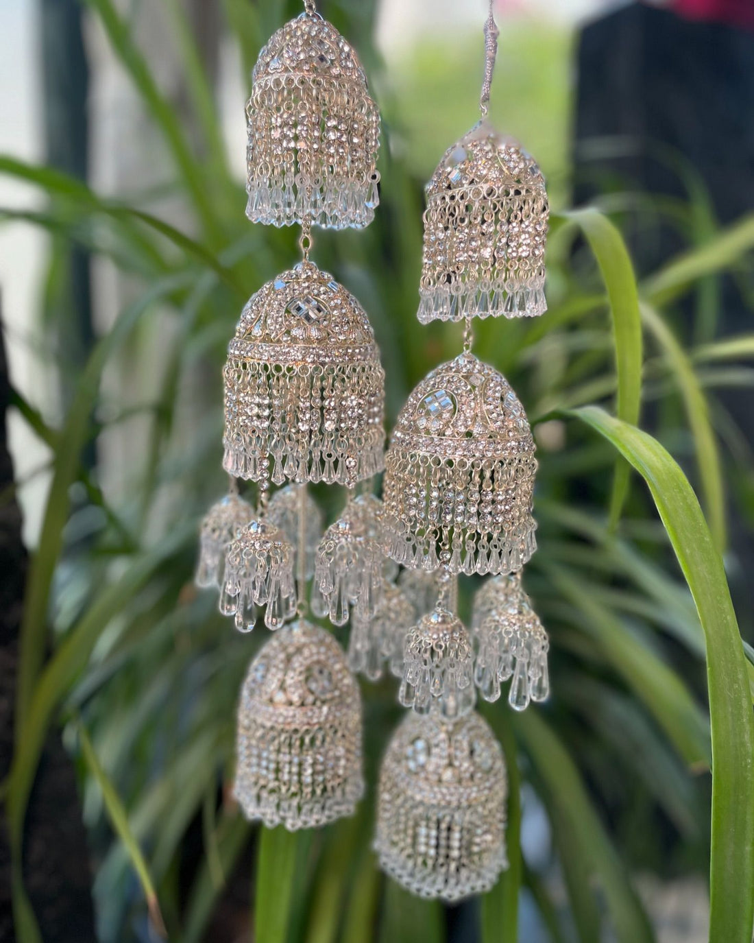 Elegant Silver Jhumki Kalira Set