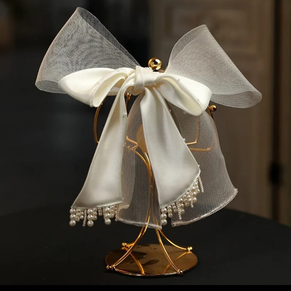 Pearl Ribbon Hair Bow